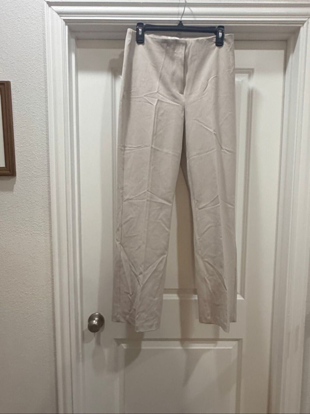 For The Republic Womens Beige Tan Viscose Straight Leg Dress Trousers Pants Sz 6